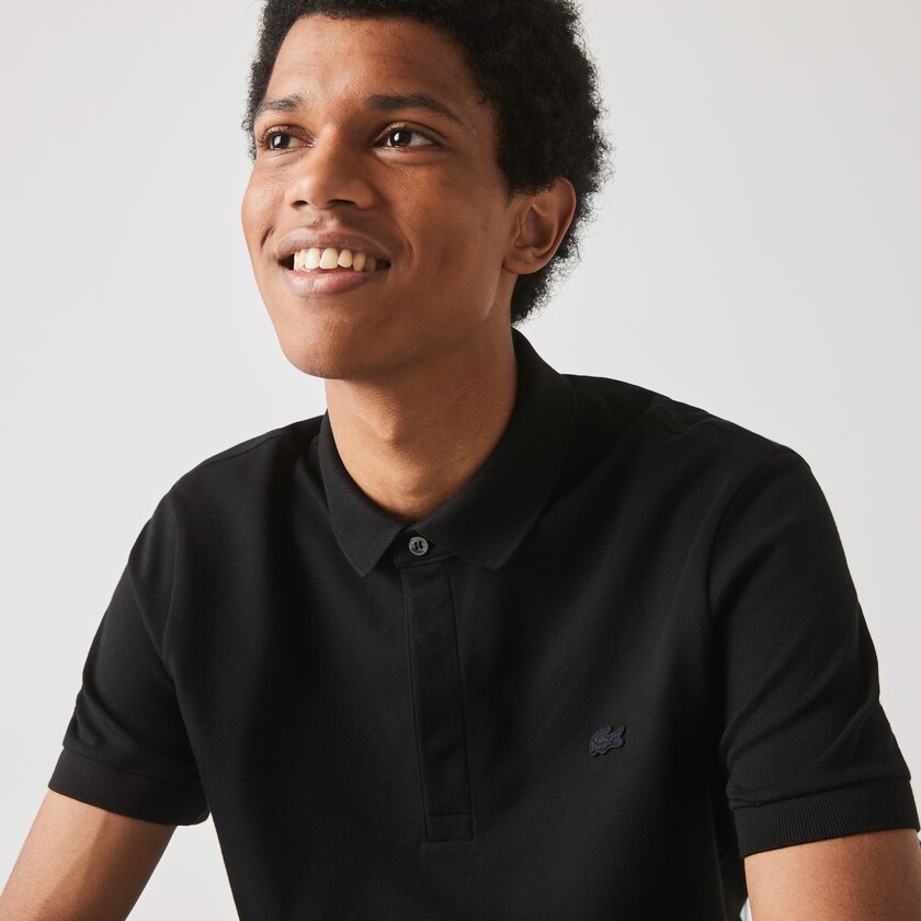 Camisa Polo Lacoste Regular Fit Paris Hombre Negros | EH0-85548L1