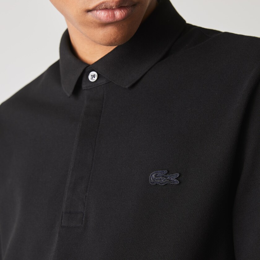 Camisa Polo Lacoste Regular Fit Paris Hombre Negros | EH0-85548L1