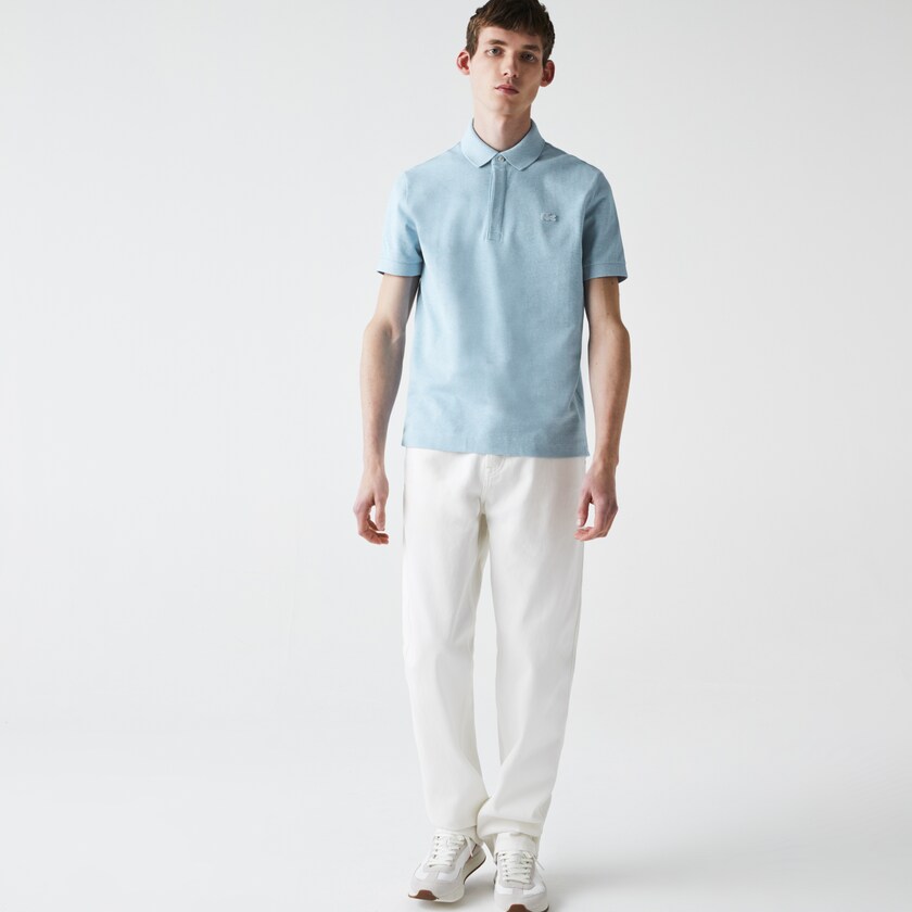 Camisa Polo Lacoste Regular Fit Paris Hombre Azules | JV8-47604L2