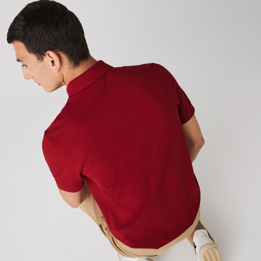 Camisa Polo Lacoste Regular Fit Paris Hombre Rojos Oscuro | GB9-98639U6