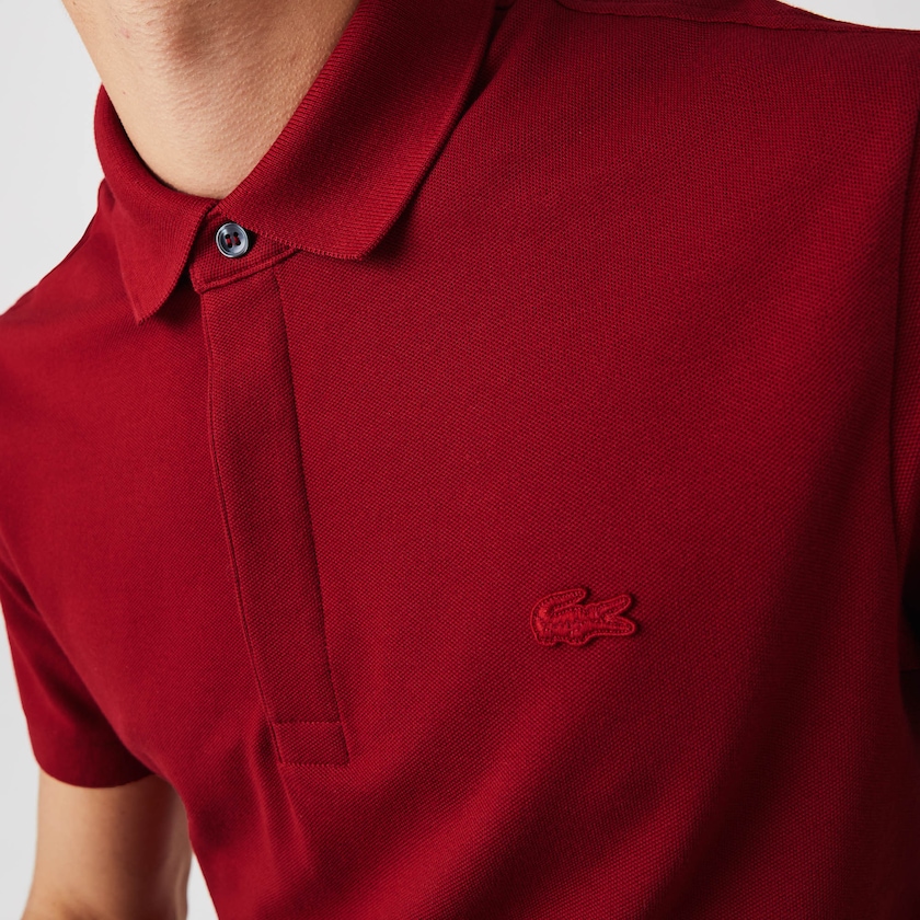 Camisa Polo Lacoste Regular Fit Paris Hombre Rojos Oscuro | GB9-98639U6