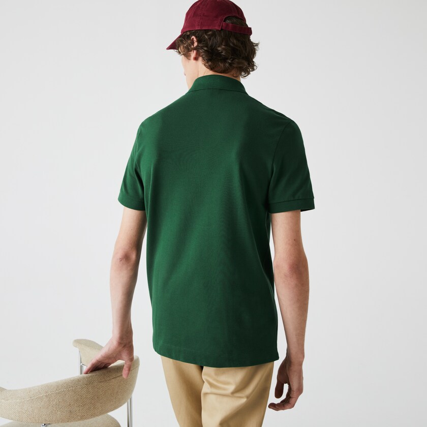 Camisa Polo Lacoste Regular Fit Paris Hombre Verdes | YB4-49014Q0