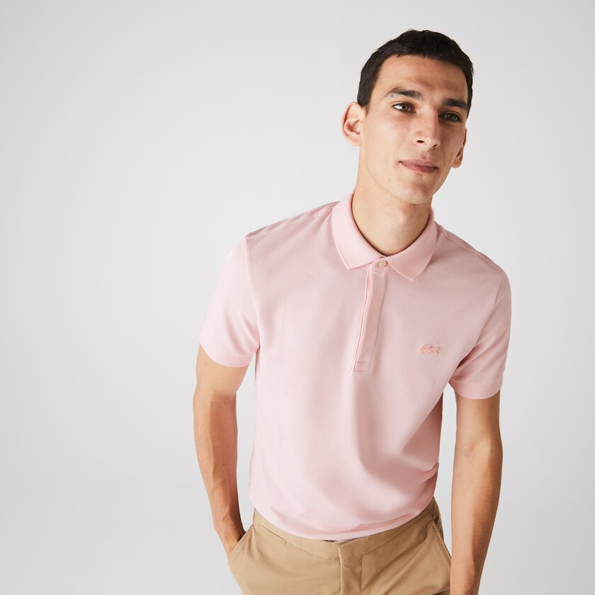 Camisa Polo Lacoste Regular Fit Paris Hombre Rosas Claro | VN5-26282B9