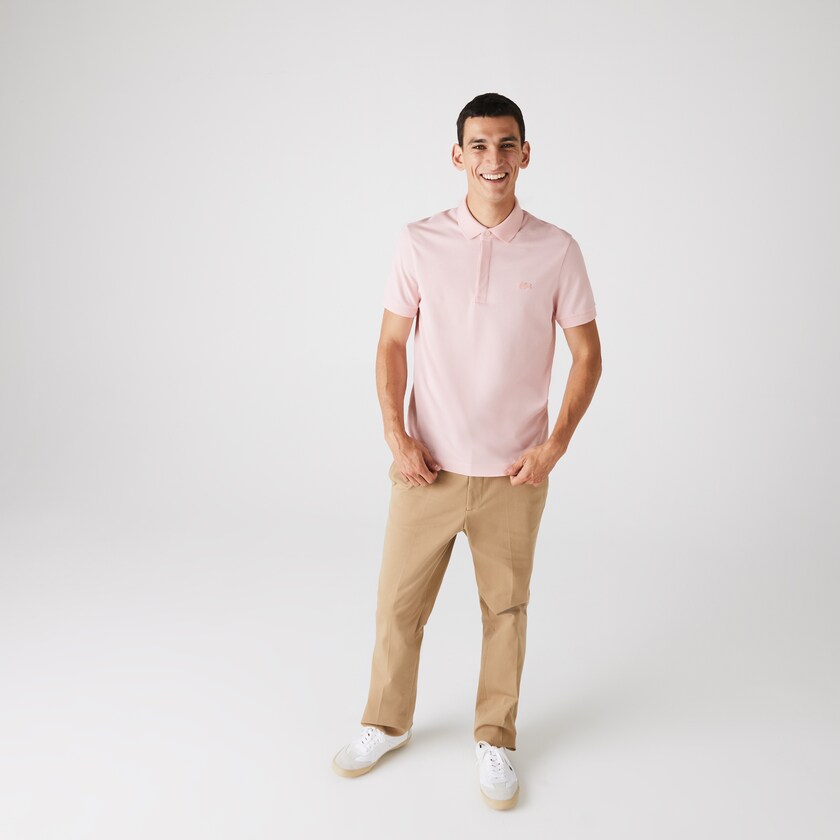 Camisa Polo Lacoste Regular Fit Paris Hombre Rosas Claro | VN5-26282B9