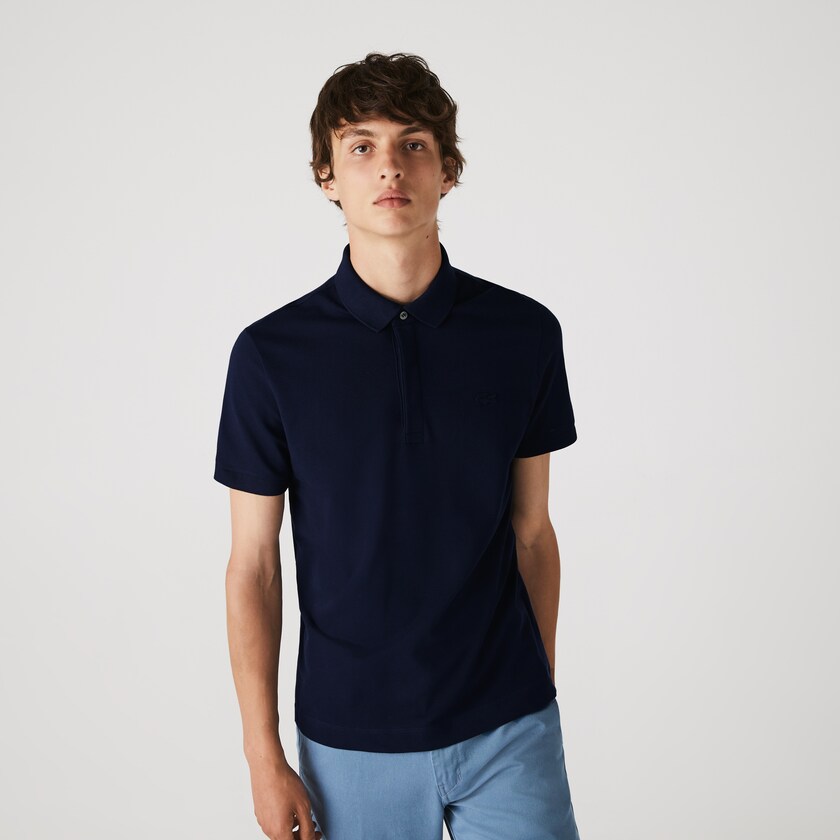 Camisa Polo Lacoste Regular Fit Paris Hombre Azul Marino Azules | AB2-74837K2