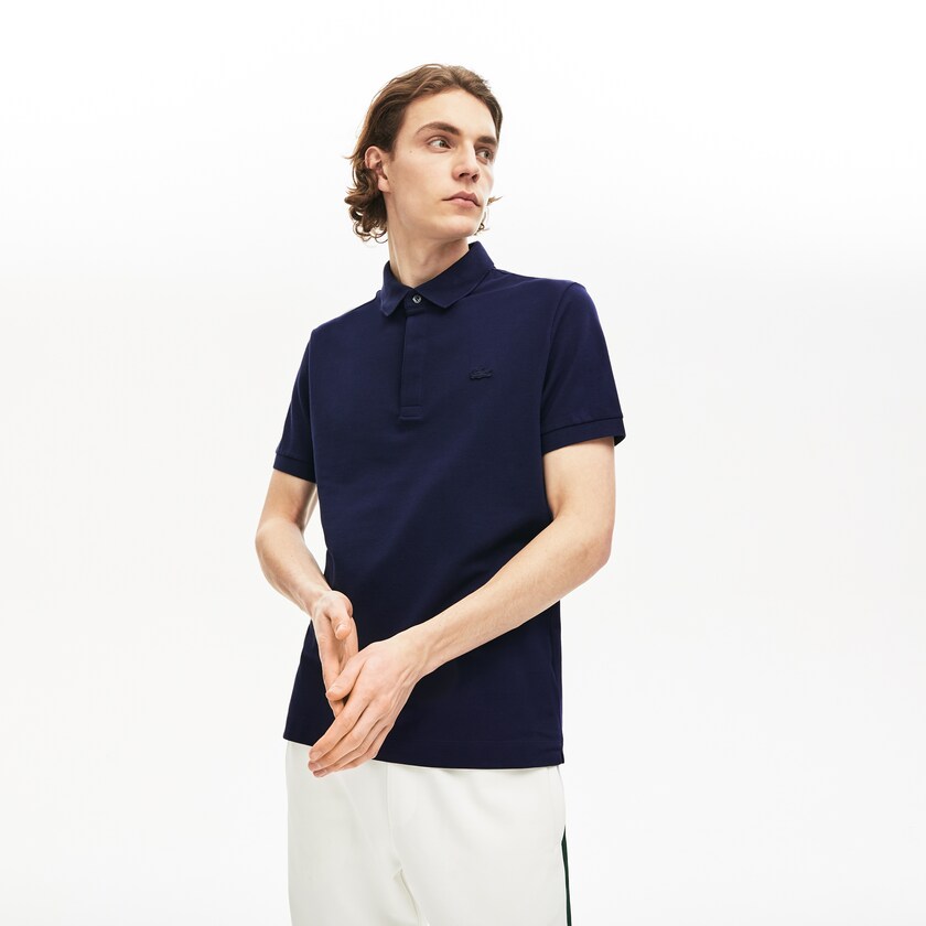 Camisa Polo Lacoste Regular Fit Paris Hombre Azul Marino Azules | AB2-74837K2
