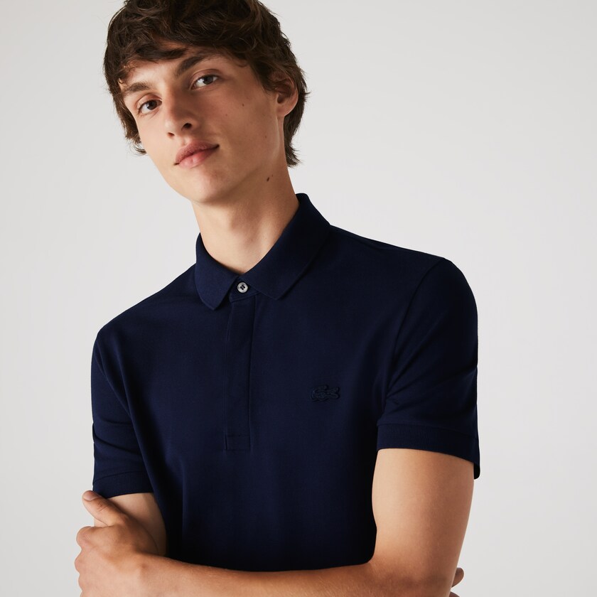 Camisa Polo Lacoste Regular Fit Paris Hombre Azul Marino Azules | AB2-74837K2