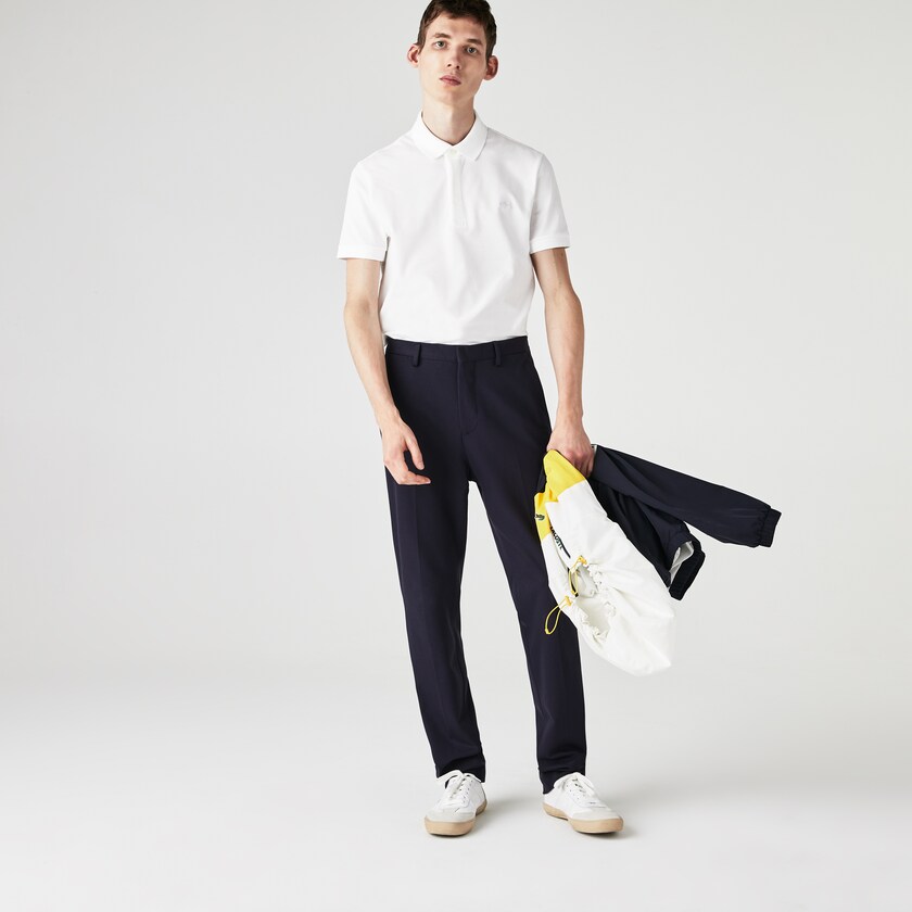 Camisa Polo Lacoste Regular Fit Paris Hombre Blancos | SB6-05740I4