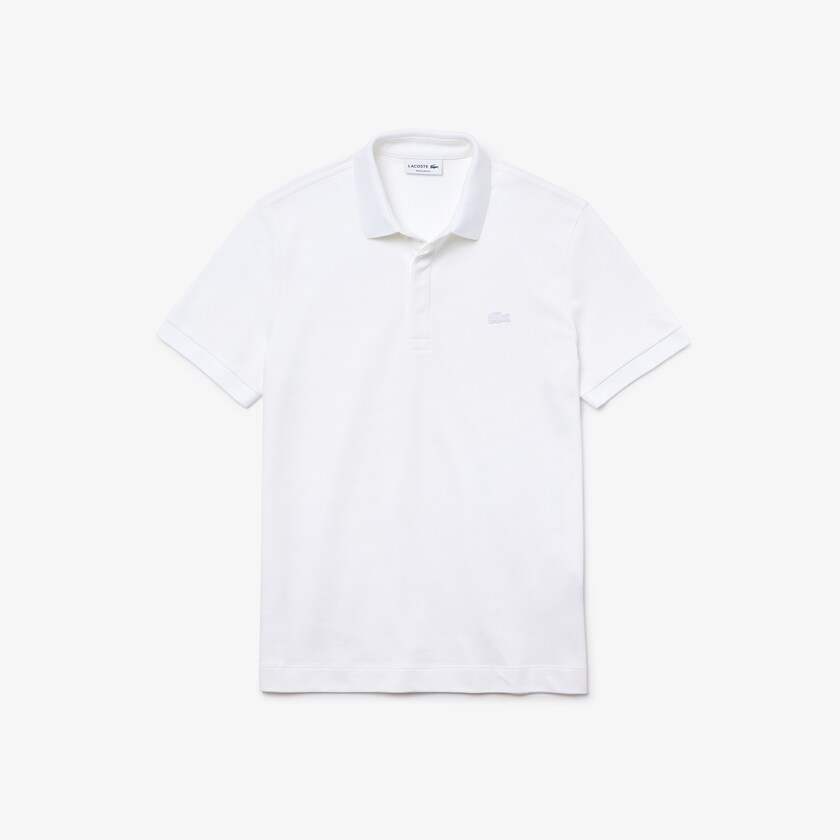 Camisa Polo Lacoste Regular Fit Paris Hombre Blancos | SB6-05740I4