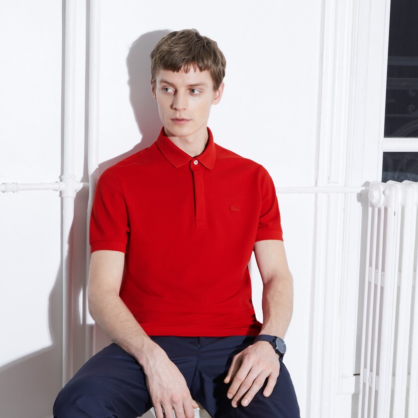 Camisa Polo Lacoste Hombre Rojos Regular Fit Paris TH1-40194A1