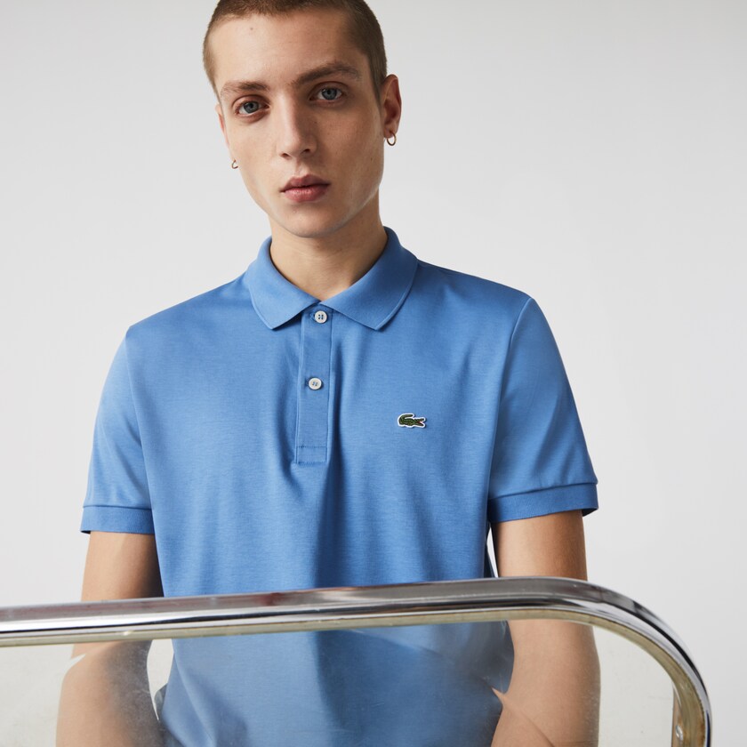 Camisa Polo Lacoste Regular Fit Soft Cotton Hombre Azules | CZ9-06990P9