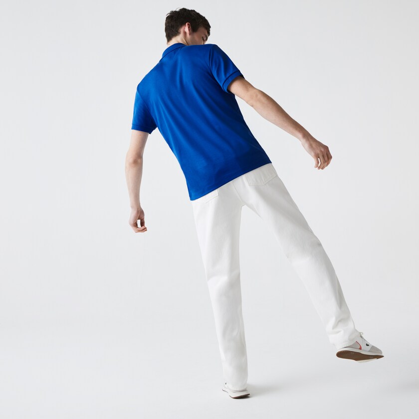Camisa Polo Lacoste Regular Fit Soft Cotton Hombre Azules | KI2-48004K6