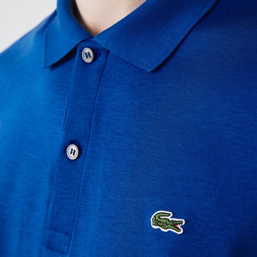 Camisa Polo Lacoste Regular Fit Soft Cotton Hombre Azules | KI2-48004K6