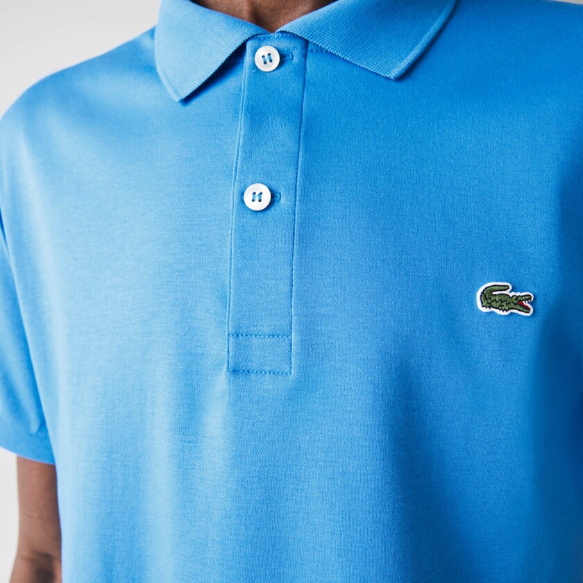 Camisa Polo Lacoste Regular Fit Soft Cotton Hombre Azules | QO9-63516D9