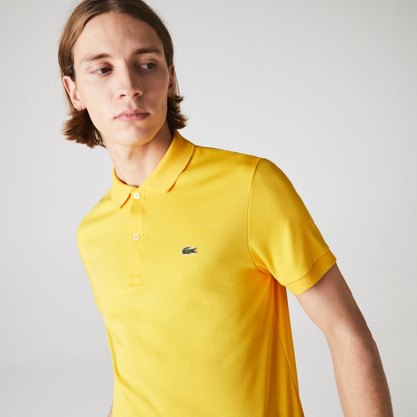 Camisa Polo Lacoste Regular Fit Soft Cotton Hombre Amarillos | HY1-43144B3