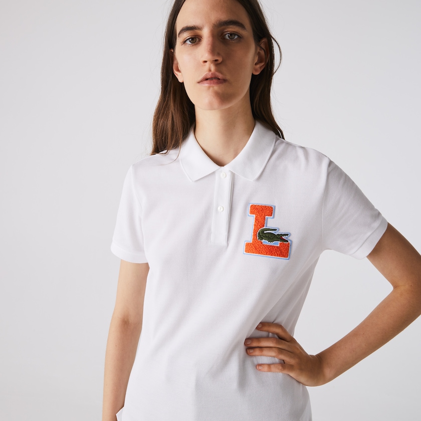 Camisa Polo Lacoste Regular Fit Soft Cotton Piqué Mujer Blancos | WG1-41734H0