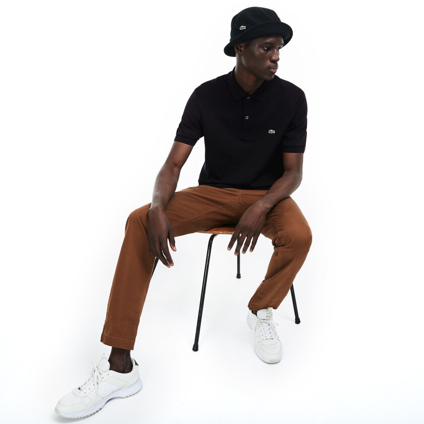 Camisa Polo Lacoste Hombre Negros Regular Fit Soft Cotton FP2-93319W6
