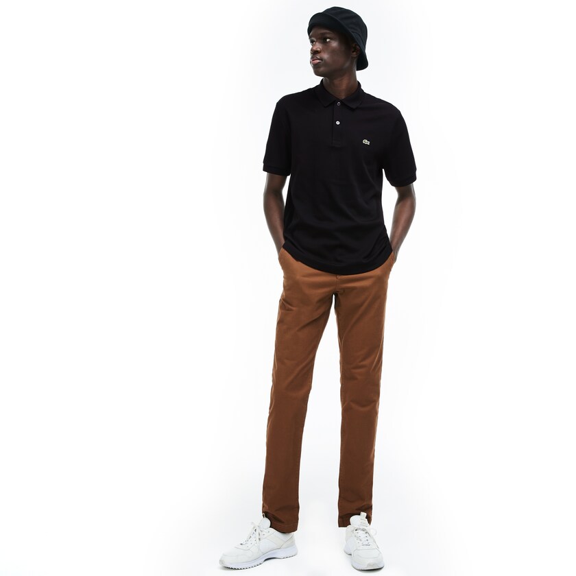 Camisa Polo Lacoste Hombre Negros Regular Fit Soft Cotton FP2-93319W6