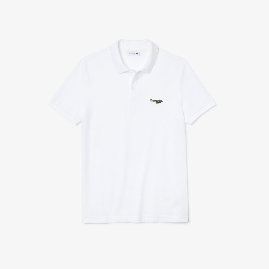 Camisa Polo Lacoste Regular Fit Solid Cotton Piqué With Badge Hombre Blancos | WA8-50355V3