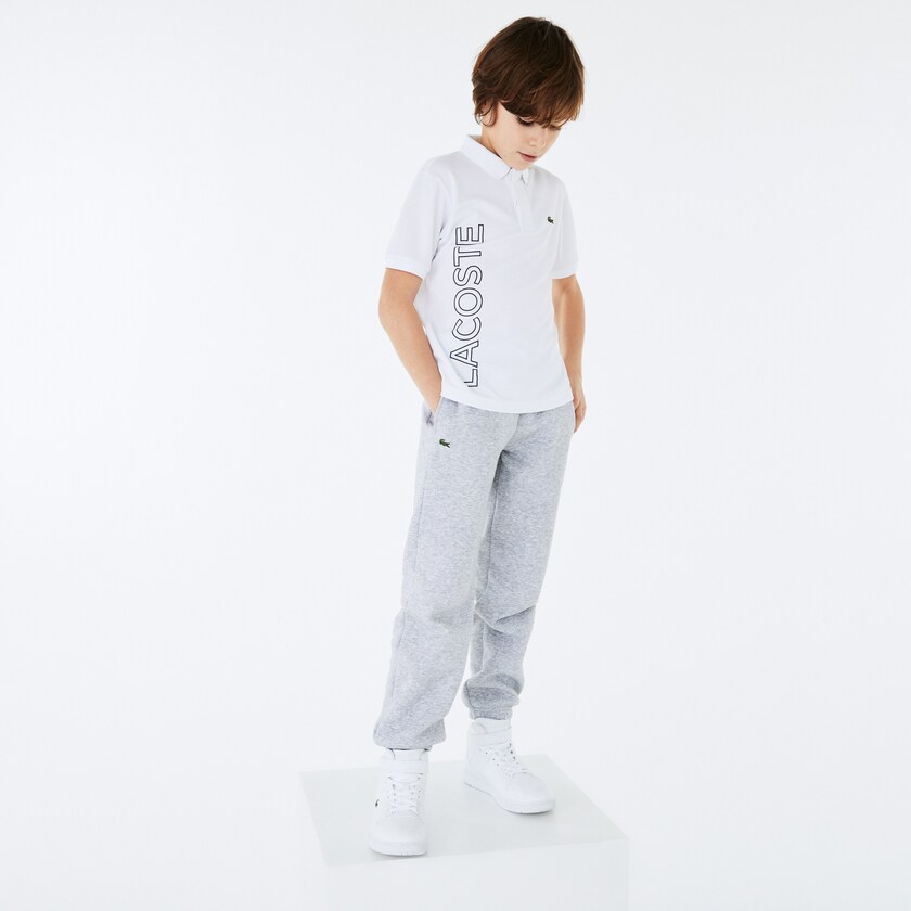 Camisa Polo Lacoste Niños Blancos Azul Marino Azules SPORT Branded Breathable Piqué IH6-48234U2