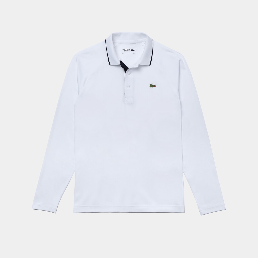 Camisa Polo Lacoste SPORT Breathable Golf Hombre Blancos Azul Marino Azules | ZY1-00940T7