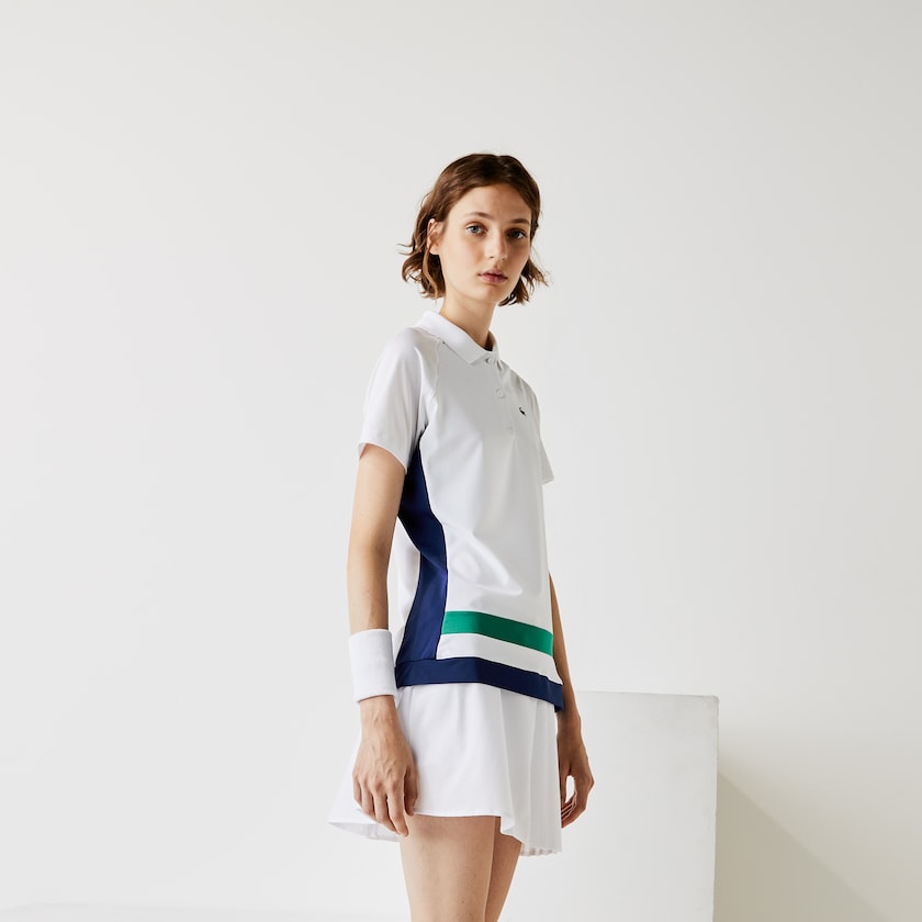 Camisa Polo Lacoste SPORT Breathable Stretch Tennis Mujer Blancos Azules Verdes Negros | IJ1-12881R9