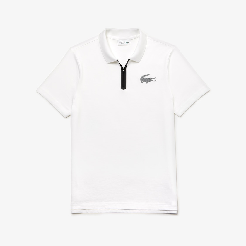 Camisa Polo Lacoste SPORT Cotton Jersey Hombre Blancos Negros | OW9-11941N5