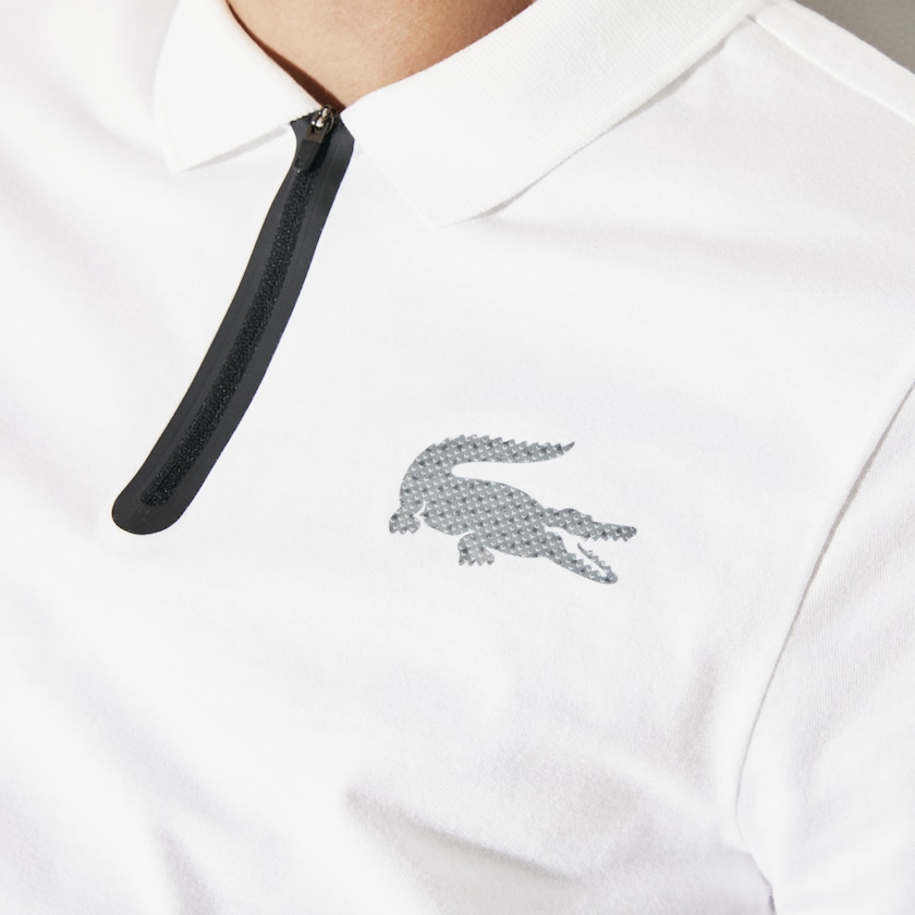 Camisa Polo Lacoste SPORT Cotton Jersey Hombre Blancos Negros | OW9-11941N5