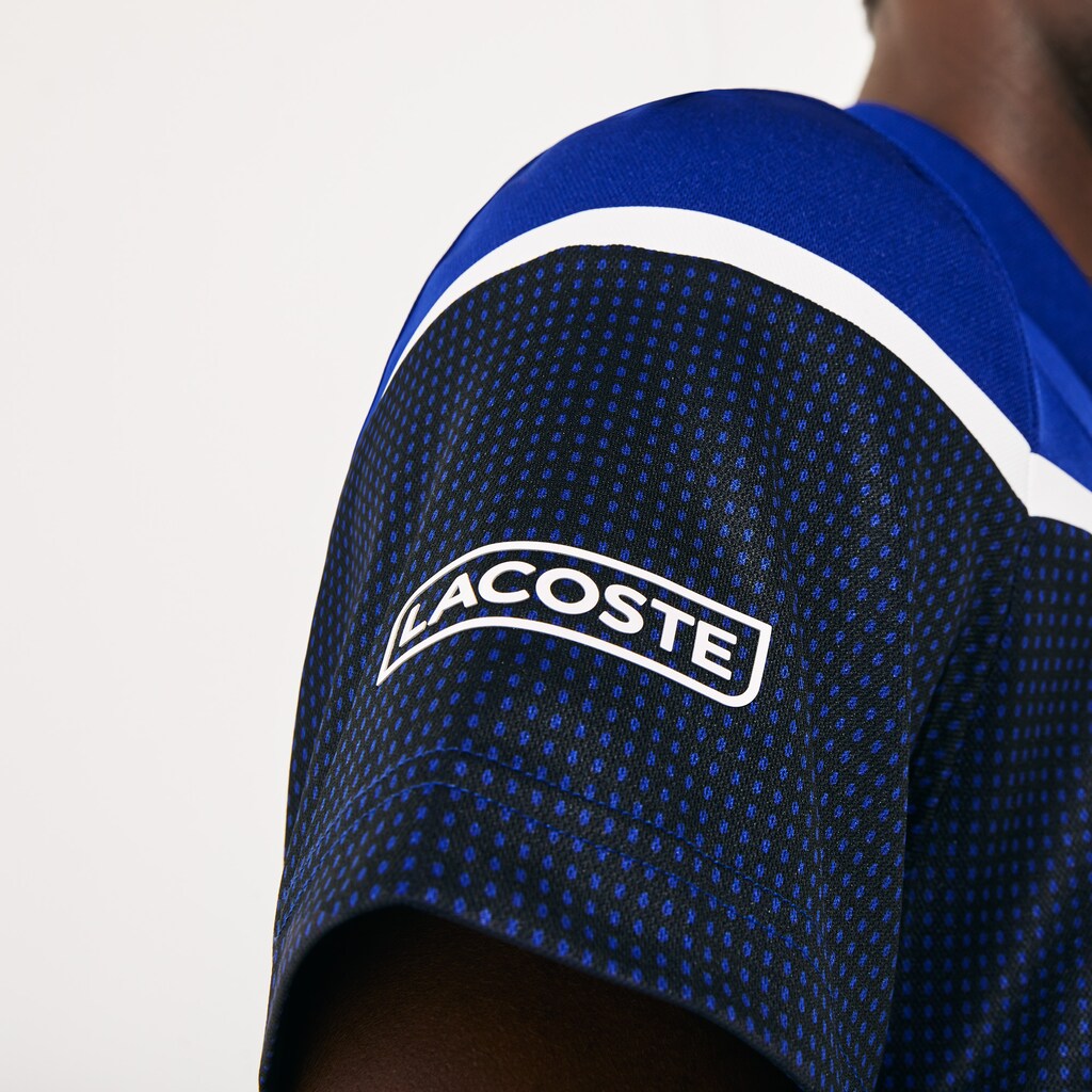 Camisa Polo Lacoste SPORT Mesh Panel Breathable Tennis Hombre Azules Negros Blancos | WU0-80768B9