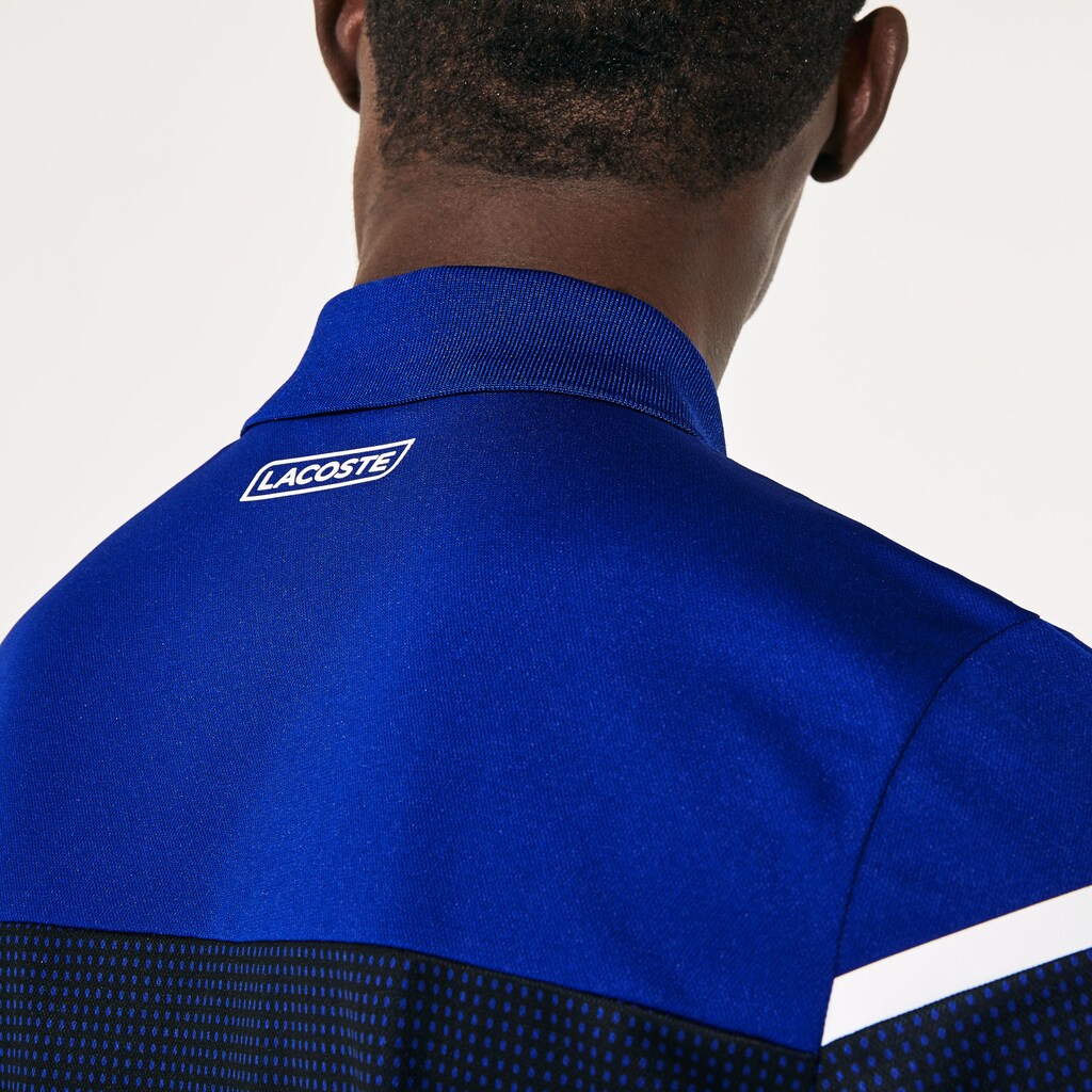 Camisa Polo Lacoste SPORT Mesh Panel Breathable Tennis Hombre Azules Negros Blancos | WU0-80768B9