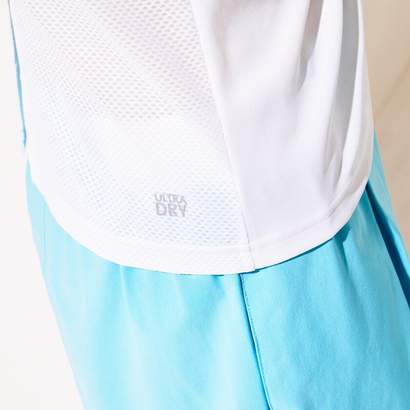 Camisa Polo Lacoste SPORT Roland Garros Ombré-Print Mujer Blancos Turquesa Verdes | IM5-31933Z4
