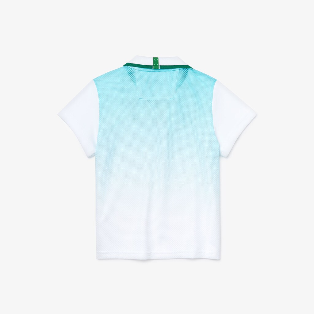 Camisa Polo Lacoste Niños Blancos Turquesa Verdes SPORT Roland Garros V-Neck JV1-77137V4