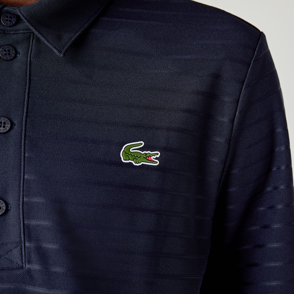 Camisa Polo Lacoste SPORT Textured Breathable Golf Hombre Azul Marino Azules | RG3-85588M6