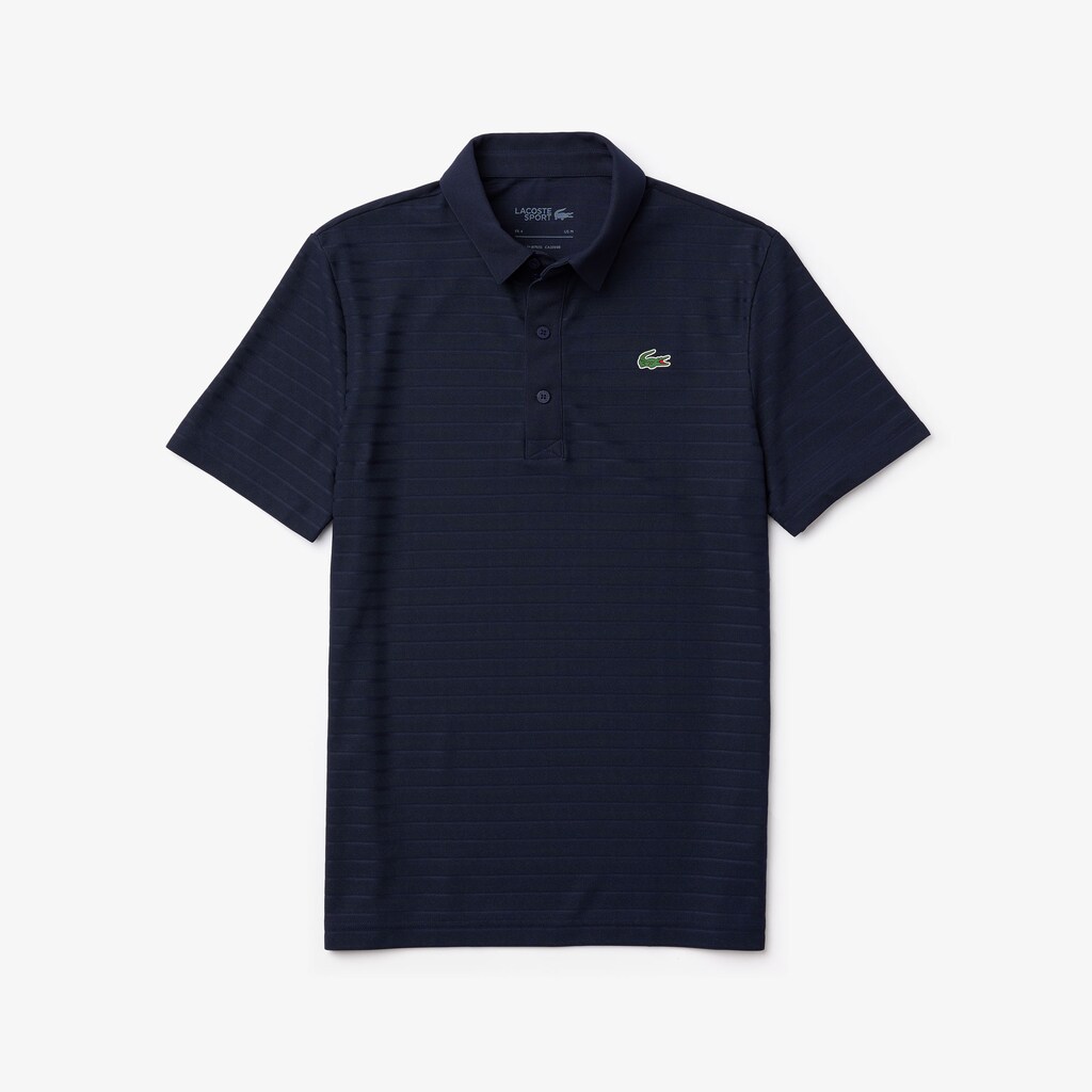 Camisa Polo Lacoste SPORT Textured Breathable Golf Hombre Azul Marino Azules | RG3-85588M6
