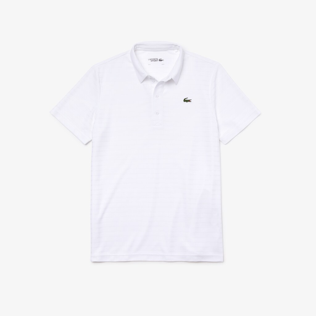 Camisa Polo Lacoste SPORT Textured Breathable Golf Hombre Blancos | GG3-11571E8