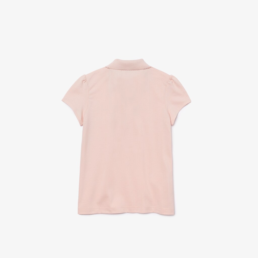 Camisa Polo Lacoste Niños Rosas Claro Scalloped Collar Mini Piqué QB2-33243V5