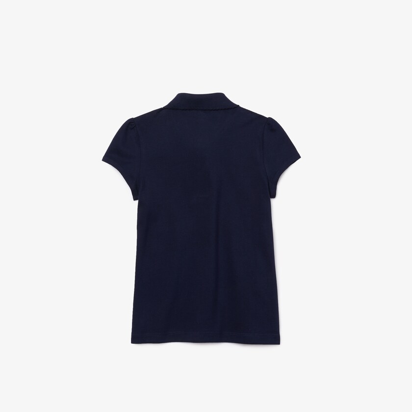 Camisa Polo Lacoste Niños Azul Marino Azules Scalloped Collar Mini Piqué FW3-43214W5