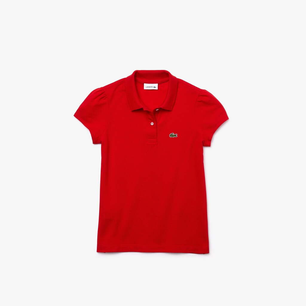 Camisa Polo Lacoste Niños Rojos Scalloped Collar Mini Piqué LI8-33463K2