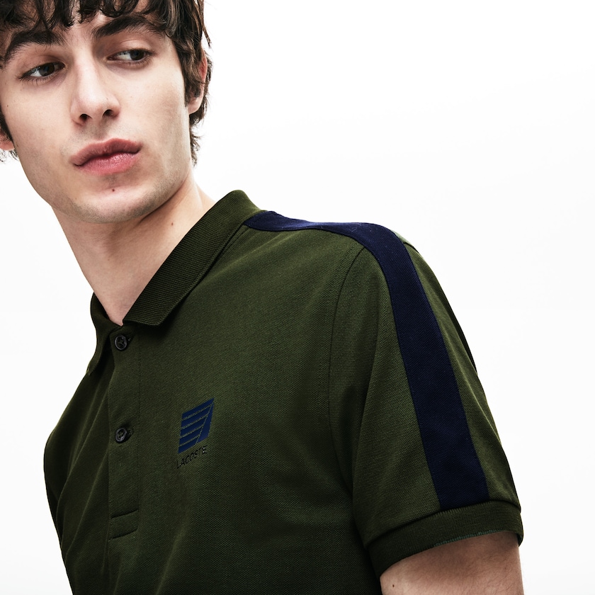 Camisa Polo Lacoste Slim Fit Cotton Mini Piqué Hombre Kaki Verdes Azul Marino Azules | SY3-17951O9