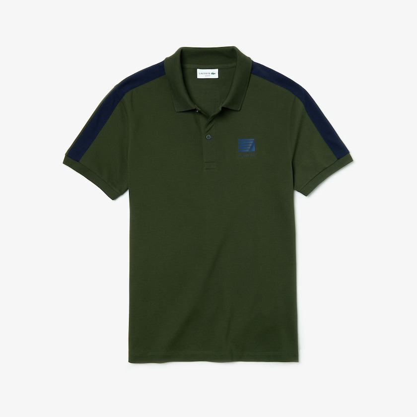 Camisa Polo Lacoste Slim Fit Cotton Mini Piqué Hombre Kaki Verdes Azul Marino Azules | SY3-17951O9