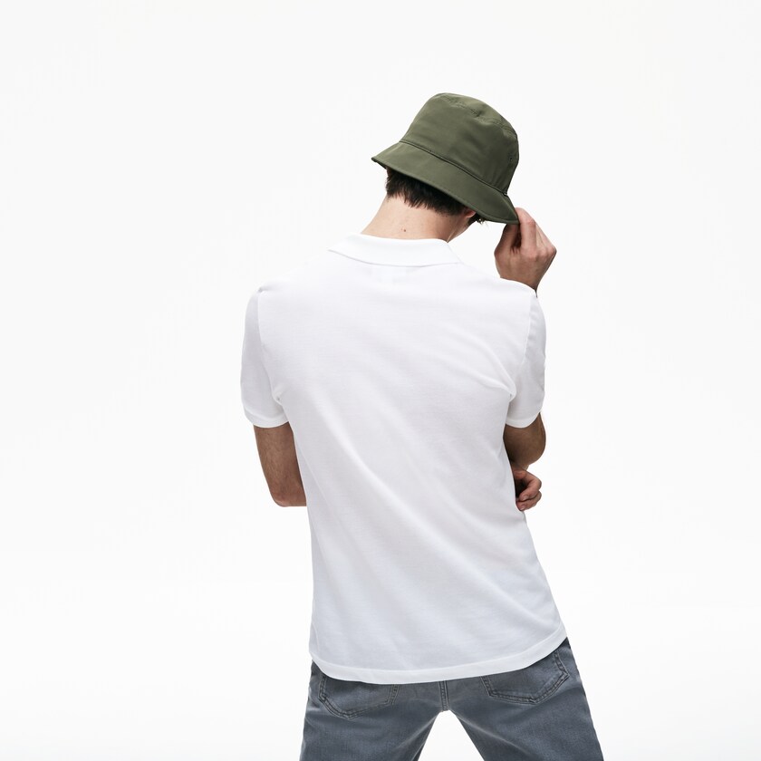 Camisa Polo Lacoste Slim Fit Cotton Petit Piqué Hombre Blancos | FX6-73607Y2