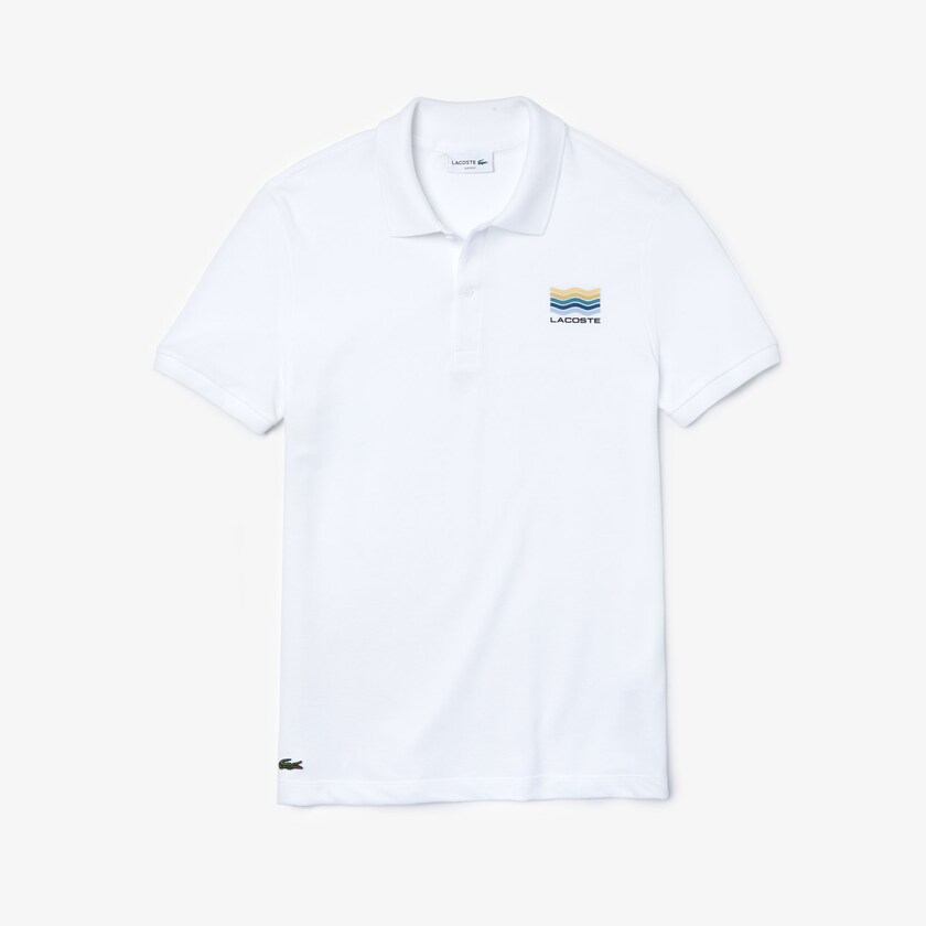 Camisa Polo Lacoste Slim Fit Cotton Petit Piqué Hombre Blancos | FX6-73607Y2