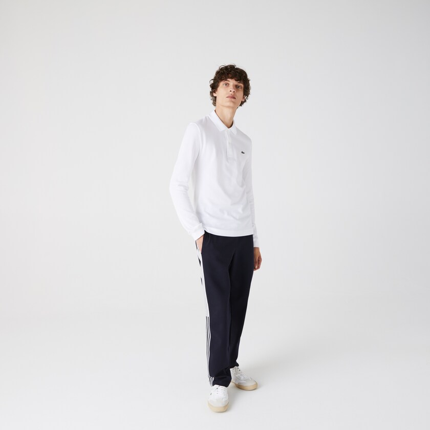 Camisa Polo Lacoste Slim Fit Petit Piqué Hombre Blancos | TL4-72267Q7