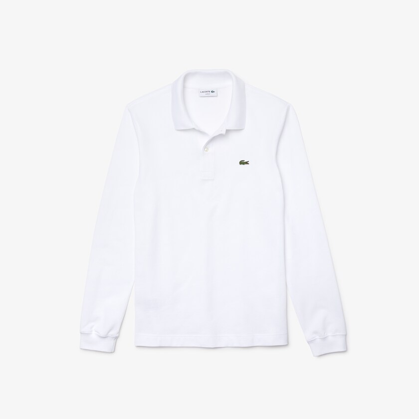 Camisa Polo Lacoste Slim Fit Petit Piqué Hombre Blancos | TL4-72267Q7