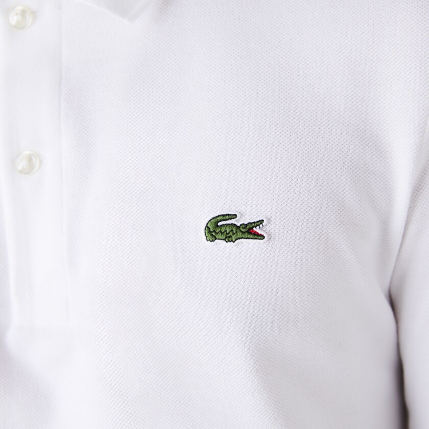 Camisa Polo Lacoste Slim Fit Petit Piqué Hombre Blancos | TL4-72267Q7
