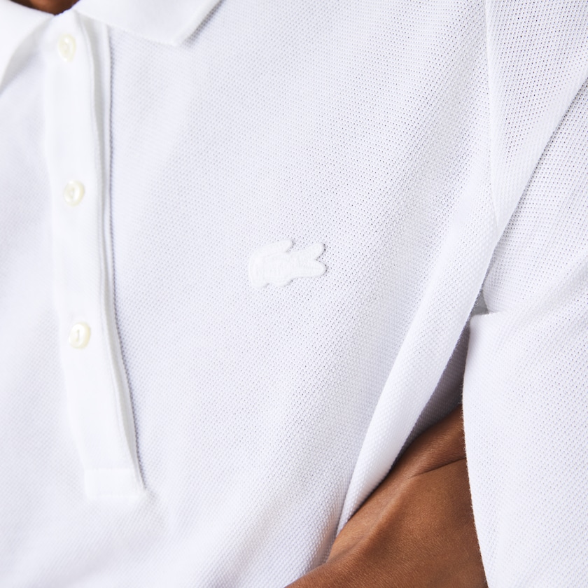 Camisa Polo Lacoste Slim Fit Supple Cotton Mujer Blancos | CW1-30063Z1