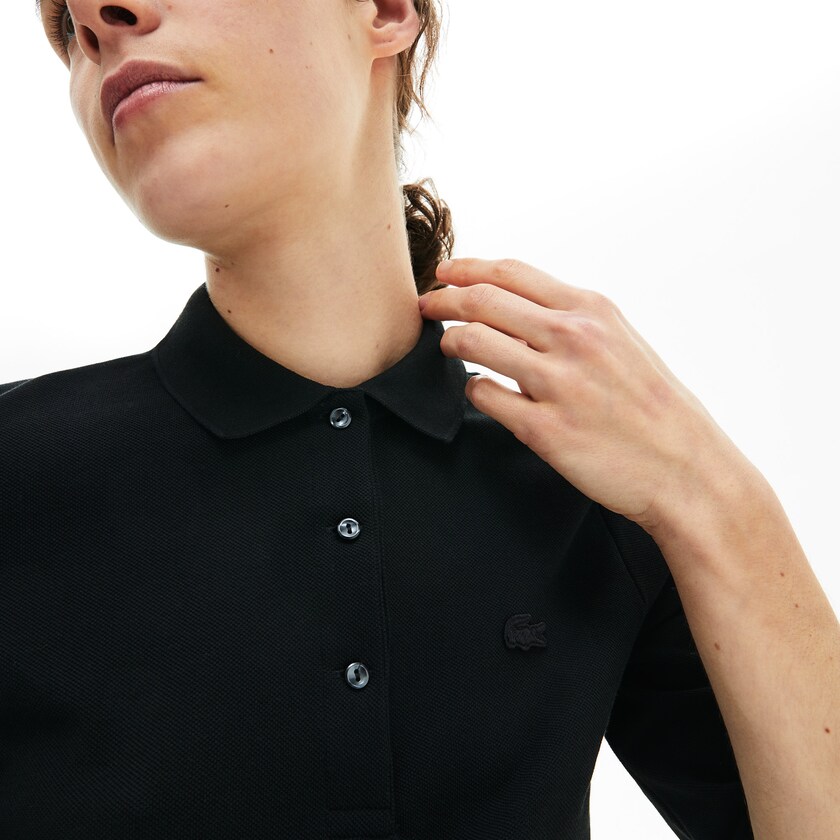Camisa Polo Lacoste Slim Fit Supple Cotton Mujer Negros | FP8-66676Q6