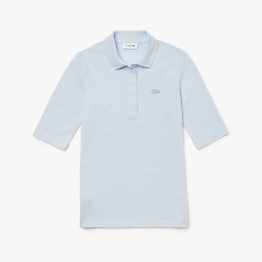 Camisa Polo Lacoste Slim Fit Supple Cotton Mujer Azules Claro | OG8-87658M7