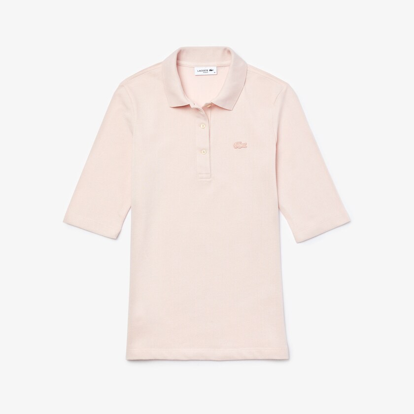 Camisa Polo Lacoste Slim Fit Supple Cotton Mujer Rosas Claro | QR7-21952Y8