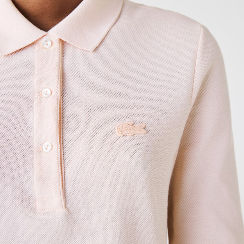 Camisa Polo Lacoste Slim Fit Supple Cotton Mujer Rosas Claro | QR7-21952Y8